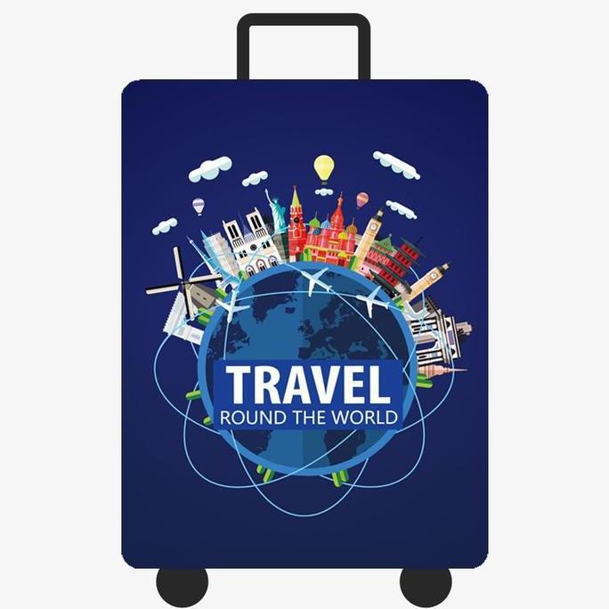 NEW SARUNG COVER PELINDUNG KOPER ELASTIS / LUGGAGE COVER LUCU TEBAL PREMIUM BAGUS SPANDEK IMPOR / LU