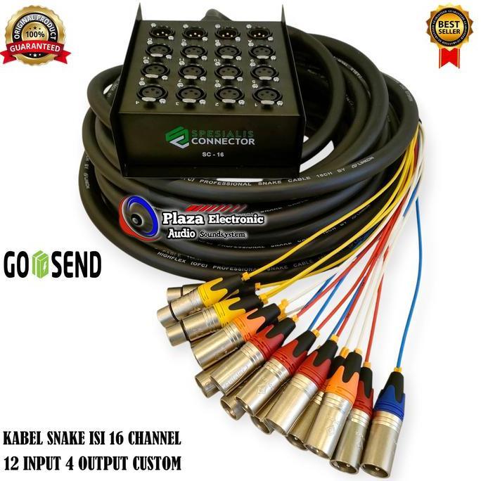 NEW Snake Kabel 16Ch Komplit + BOX STX 12in 4out Panjang 5 Meter