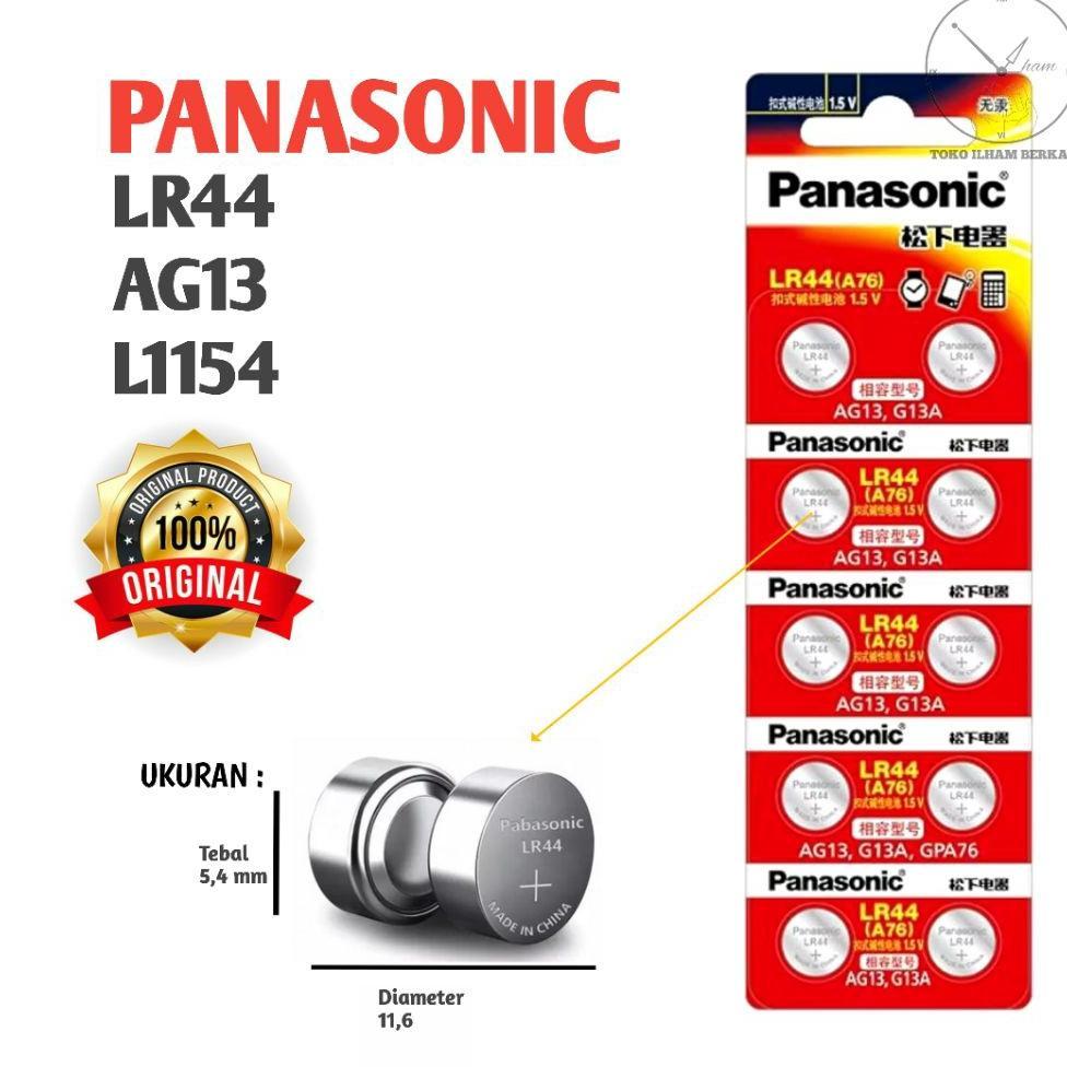 Baterai Lr44 Ag13 Lr1154 Panasonic Original Perlembar