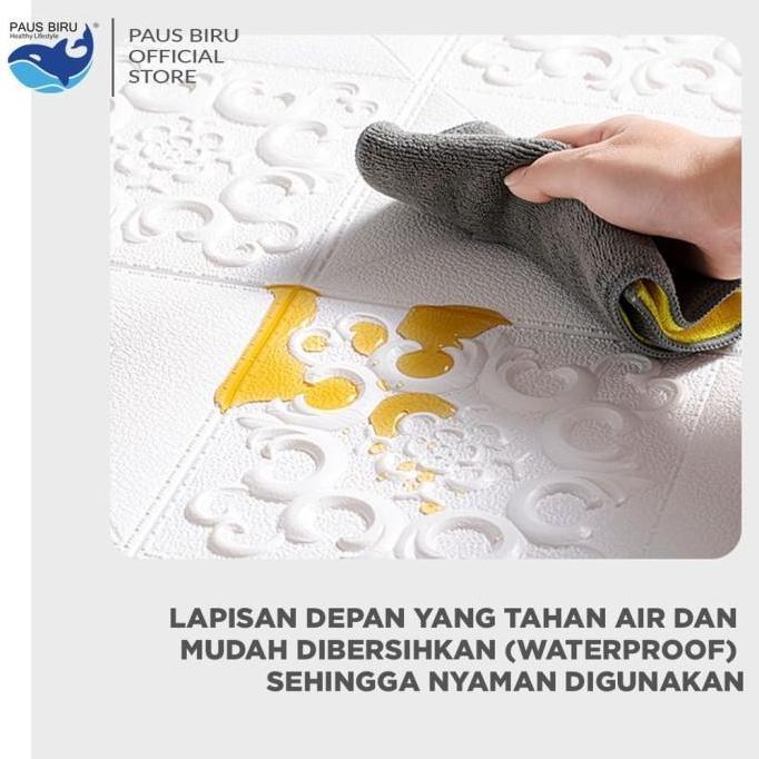 (BELI 10 GRATIS 1) Wallpaper 3D FOAM 5mm / Wallpaper Dinding 3D Motif Foam Batik Bunga More High Qua