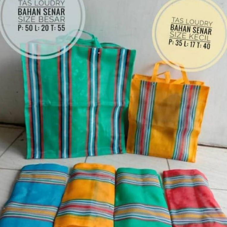 Tas Belanja Nilon Besar-Kecil Tas Lipat Resleting Serbaguna Bahan Senar Awet & Tahan Lama