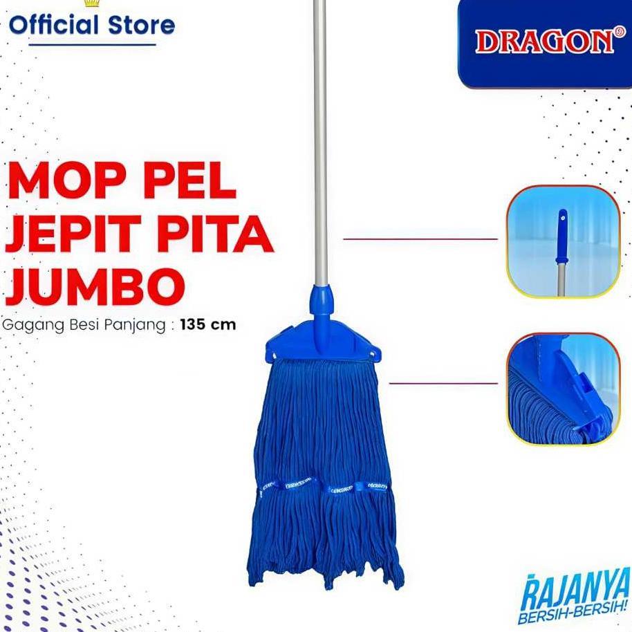 Dragon Pel Jepit Jumbo Pel Lantai Kain Pel Pembersih Rumah Kantor Pel Jepit Pita Mop Pel Jepit Pita 