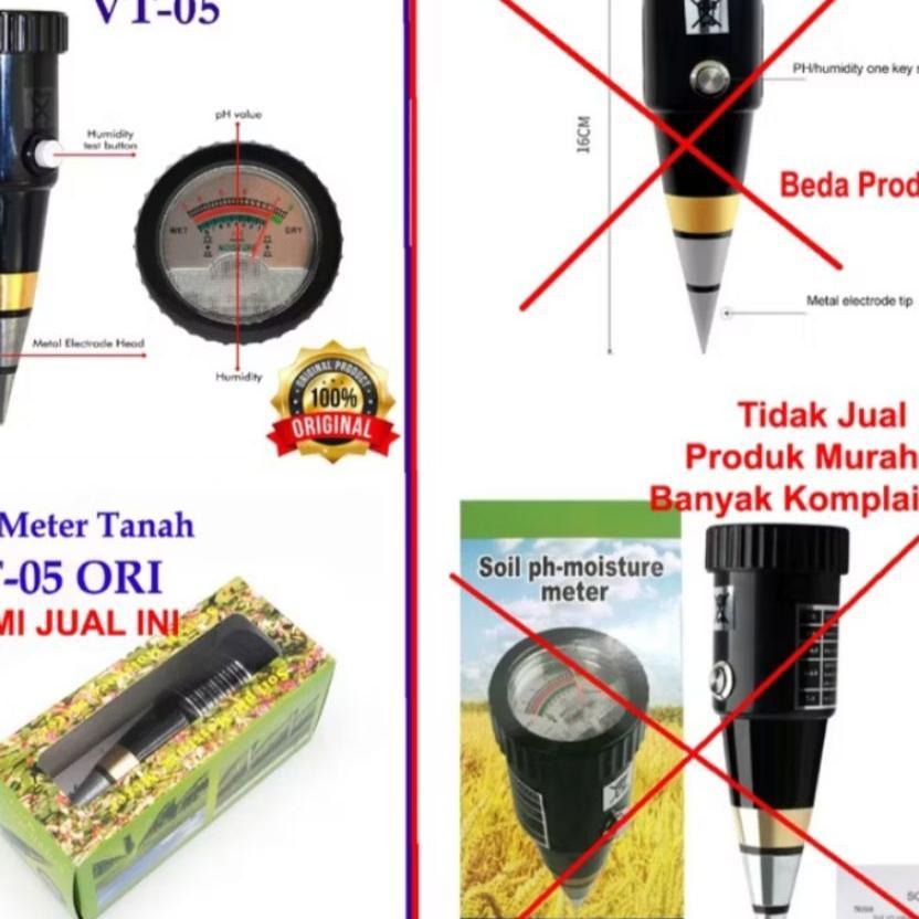 Ph Meter Tanah Vt-05 Ori Akurat, Cek Keasaman Tanah, Ph Tanah, Soil Tester Original
