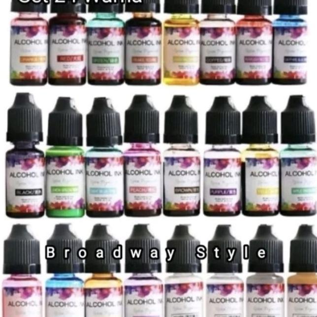 Set Pewarna Resin Slime Diy Cair Liquid Bubuk Powder Lukisan Art Fosfor Glow In The Dark