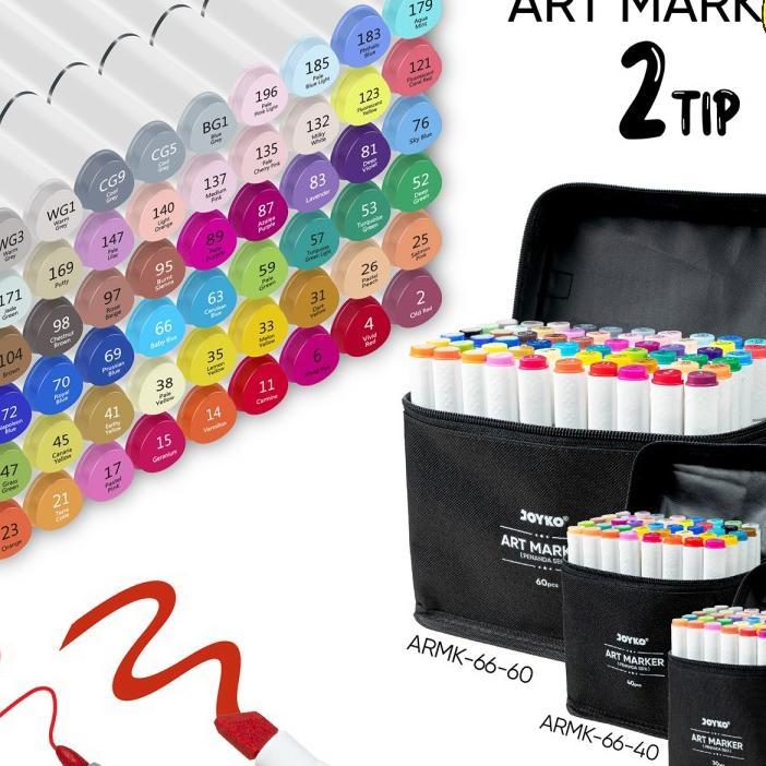 Art Marker / Alcohol Marker  Spidol Seni Berwarna Joyko Armk-66