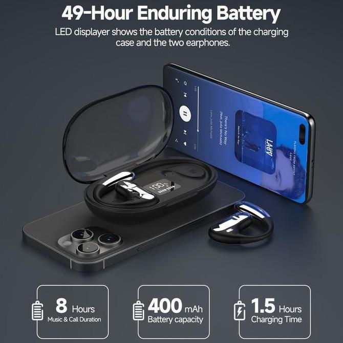 Sale Goojodoq Tws Bone Conduction Earphone Bluetooth Nirkabel Tws Headset Sport Gaming Hifi Stereo
