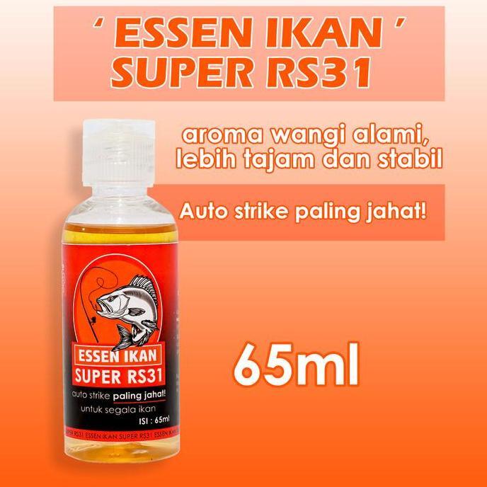 RS31 Essen Ikan Super RS31 Wangi Gurih 65ml Esen Ikan Untuk Ikan Mas Lele Bawal Nila Aroma Lebih Taj