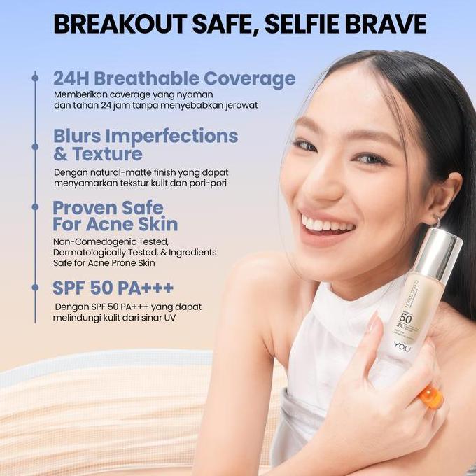 Viso- [Upgrade] You Cloud Touch Spf 50++ |Perfect Coverage Blurring Skin Tint 3 Niamide Brhtening Ac