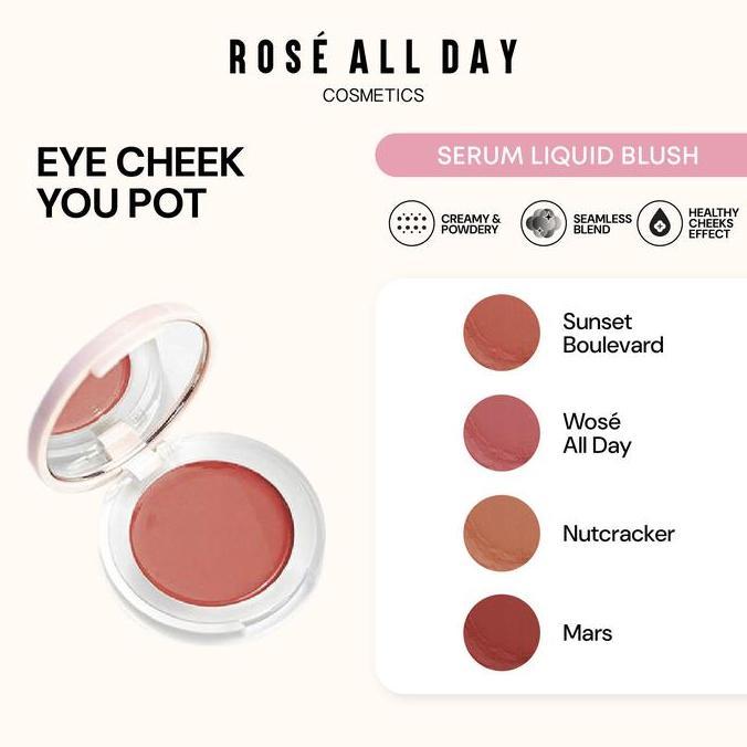 Viso- [Ned] Ros All Day Eye Cheek You Pot - Blush Creamy & Powdered Dengan Tekstur Semi-Matte & Pmen