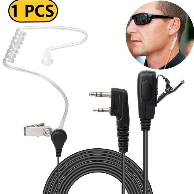 Flaro- Headset I Earphone Ht Spiral Tube Radio Handy Lkie Talkie Acoustic Earpiece Hetset Polisi Pas