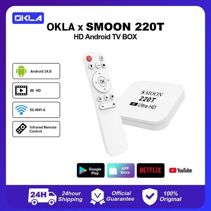 oktaverinageola - okla x smoon 220t smart tv box android - youtube netflix - wifi hd - stb android 1