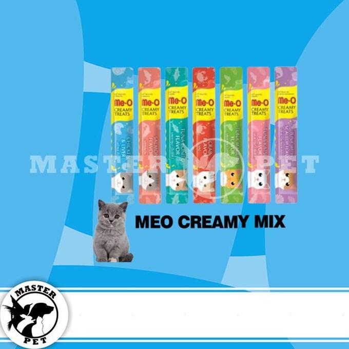Cod,Chat.Admin- Meo Creamy Treat Flavor Cemilan Kucing Snack Kucing Mix Varian 15 Gr