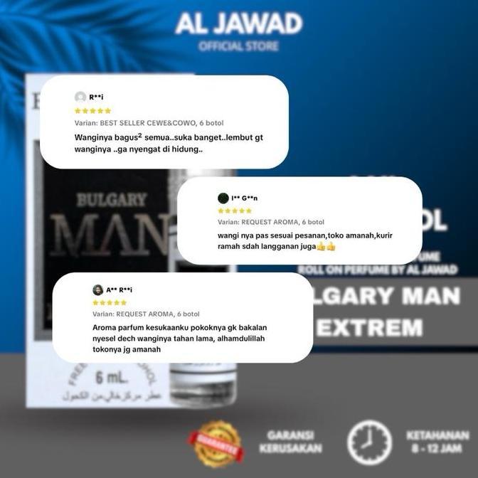 Readygansist- Al Jad - Bulgary Man Extrem Aroma Citrus Green Spicy | Perfume Parfum Minyak Ngi Pria 