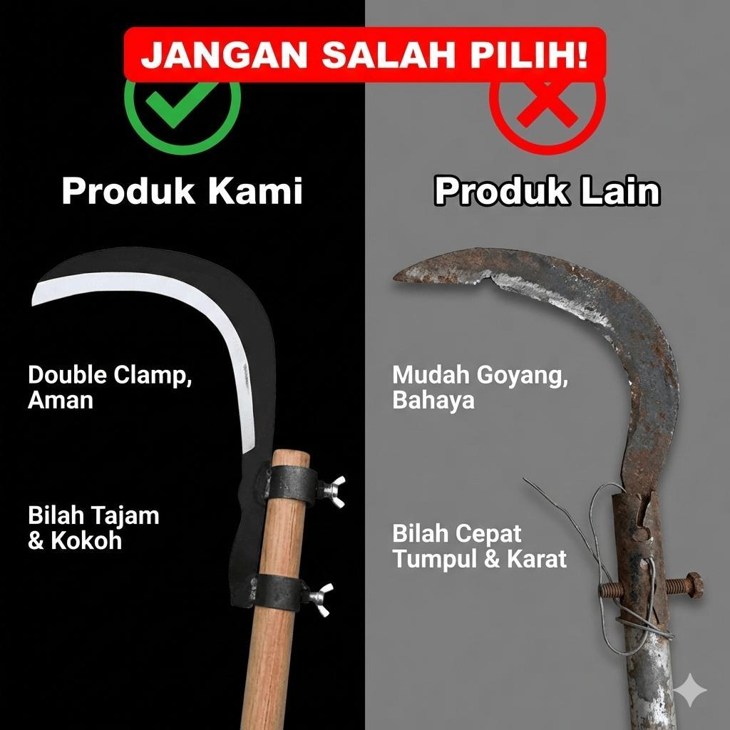 Pisau Pinang Adjustable Sabit Pisau Pinang Sabit Arit Rumput Pemangkas Sabit Sabit Rumput Alat Perta