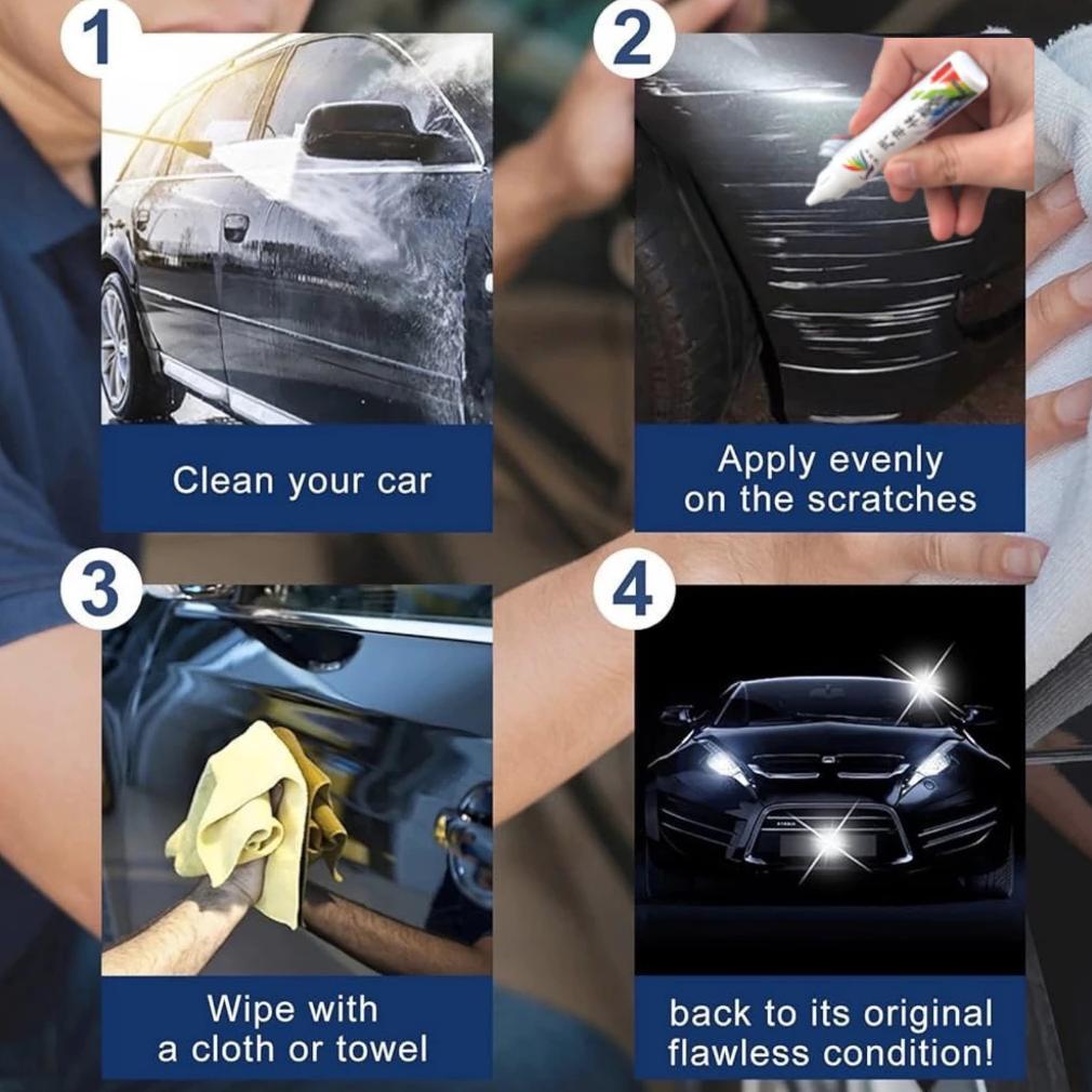 Spidol Penghilang Baret Body Mobil/Motor Scratch Remover Untuk Cat Mobil Warna Hitam Putih Abu-Abu P