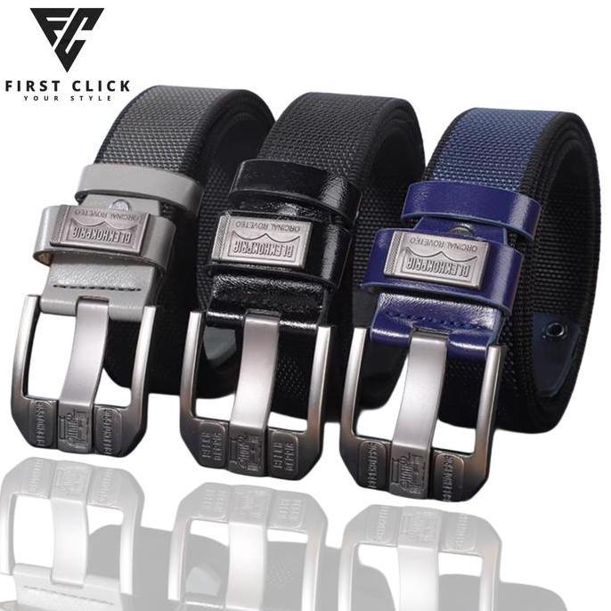 Sabuk Cowok Keren Tactical Nylon Canvas Ikat Pinggang Pria Quickly Unlock - Gesper Pinggang Pria Bes