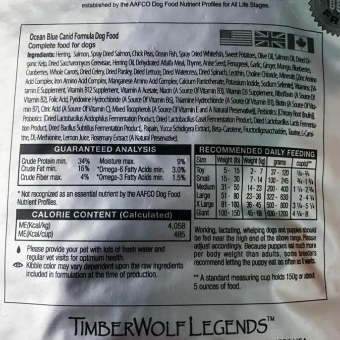 Sekalilagipromo Dog Food Timberwolf Legend Ocean Blue / Makanan Anjing