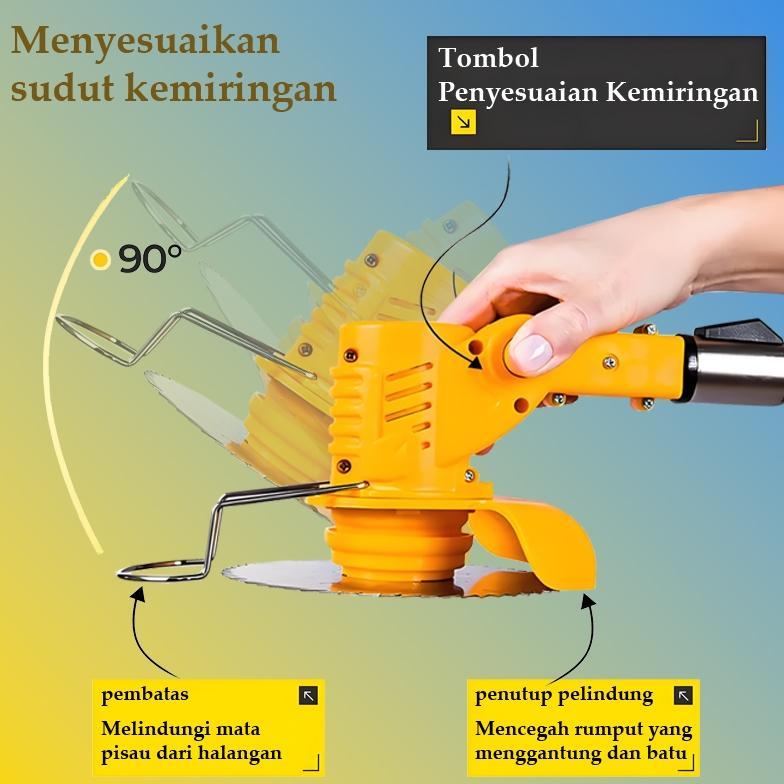 Teknologi Jerman 6000 R/Min Alat Potong Rumput Mesin Rumput Baterai Alat Pemotong Rumput Mesin Pemot