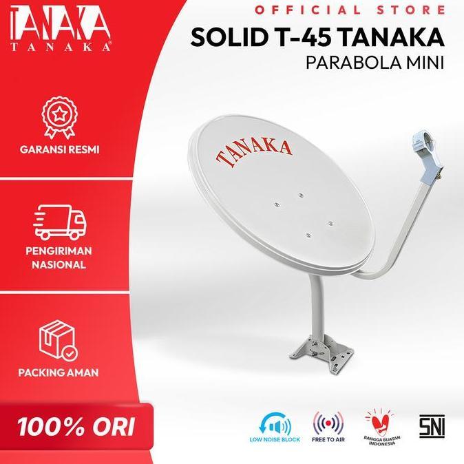 oktaverinageola - tanaka parabola solid t-45 cm ku band antena parabola mini outdoor sinyal stabil t