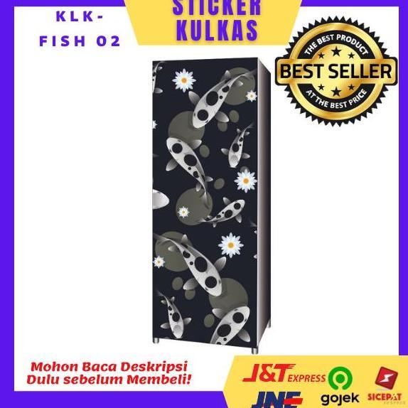 Sticker Kulkas 1Pintu Motif Fish/Sticker Kulkas Printinghires/Surabaya
