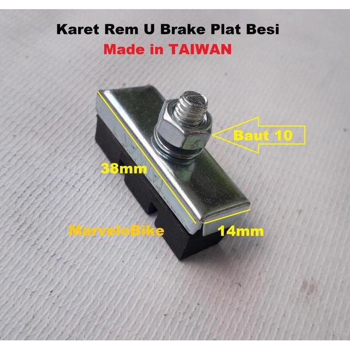 Karet Rem Sepeda U Brake Besi Made in TAIWAN Karet Rem Sepeda BMX Fixie Balap RoadBike