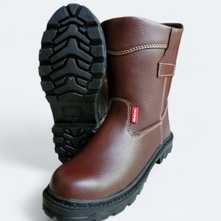 Sepatu Boot King Kickers Safety - Sepatu Boot Proyek Ujung Besi Kulit Import