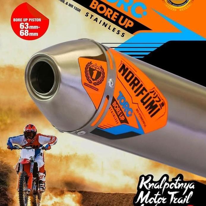 Knalpot Ori Norifumi Torc CRF 150 L mesin Bore Up - Torc Stainles ori