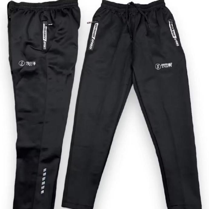 Celana Training Olahraga Joger Bahan Misty/Scuba Import Tebal Karet Elastis Kaki Joger