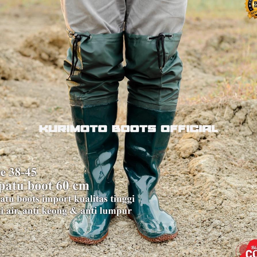 Sepatu Boot Hujan Sepatu Sawah Anti Keong Sepatu Boot Karet Petani Mancing Serbaguna
