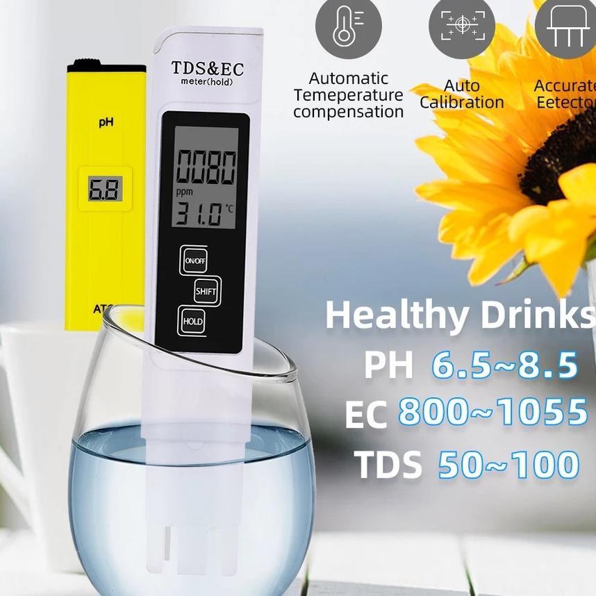 Tds Ec Dan Ph Meter, Ph Meter Dan Tds Ec, Satu Set Ph Meter Dan Tds, Satu Set Tds Dan Ph Meter, Tds