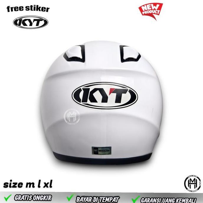 HELM KYT KYOTO REPLIKA PUTIH|free stiker bukan original kyt