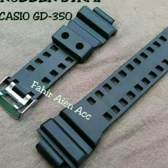 Strap Tali Jam Tangan Casio G-Shock Gd-350 Gd350 Gd 350 Bonus Pen Tali