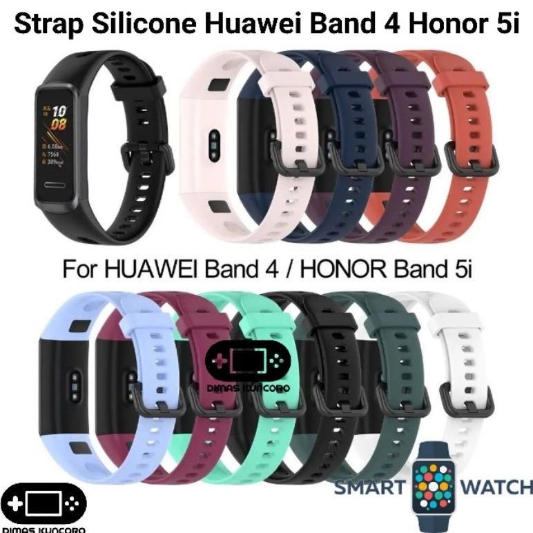Strap Silicone Huawei Band 4 Honor 5I Silicon Silikon Tali Jam Tangan Karet Rubber Replacement Smart