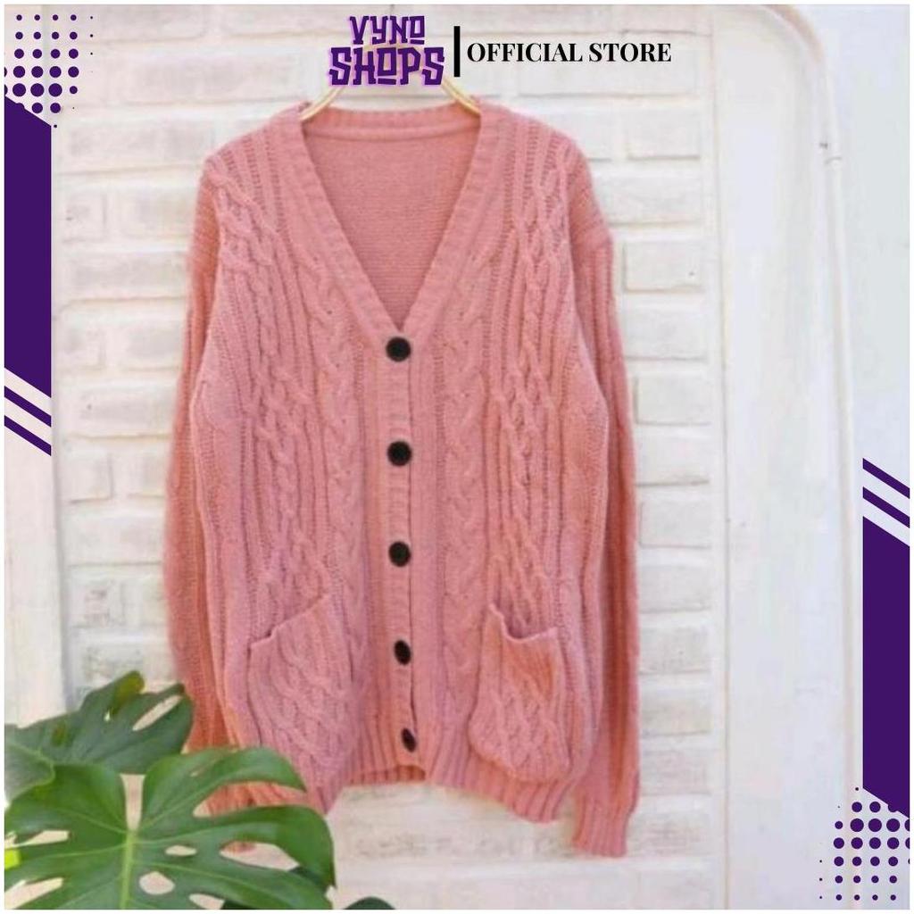 Cable Saku SHORT Cardigan Rajut WanitaType 3 Get/Rajut TEBAL Premium/Flash Sale ASA  Promo