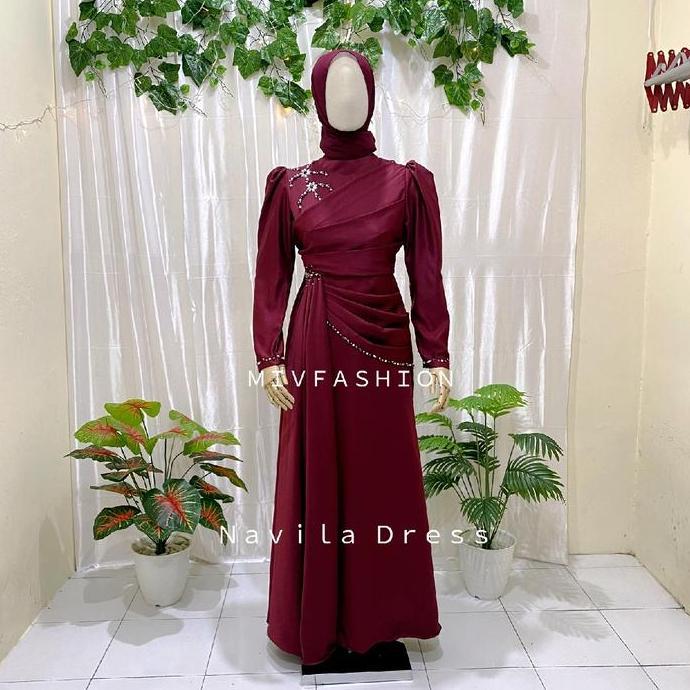 Navila dress gaun pengantin gaun lamaran gaun wisuda gaun mewah elegan