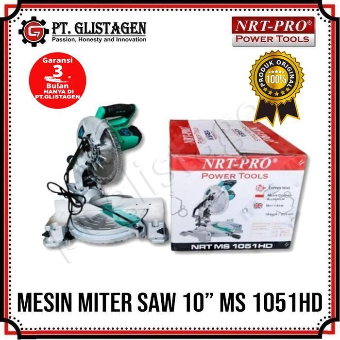 PROMO NRT PRO MS 1051HD Mesin Gergaji Potong Aluminium Mitter Saw 10" Mesin Miter Saw 10 Inch NRT MS