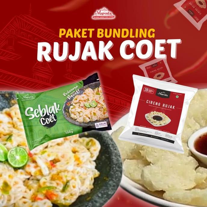Equip- Marenta Paket Bundling Rujak Coet (Seblak Coet + Cireng Rujak) - Makanan Instan Pedas Gurih K