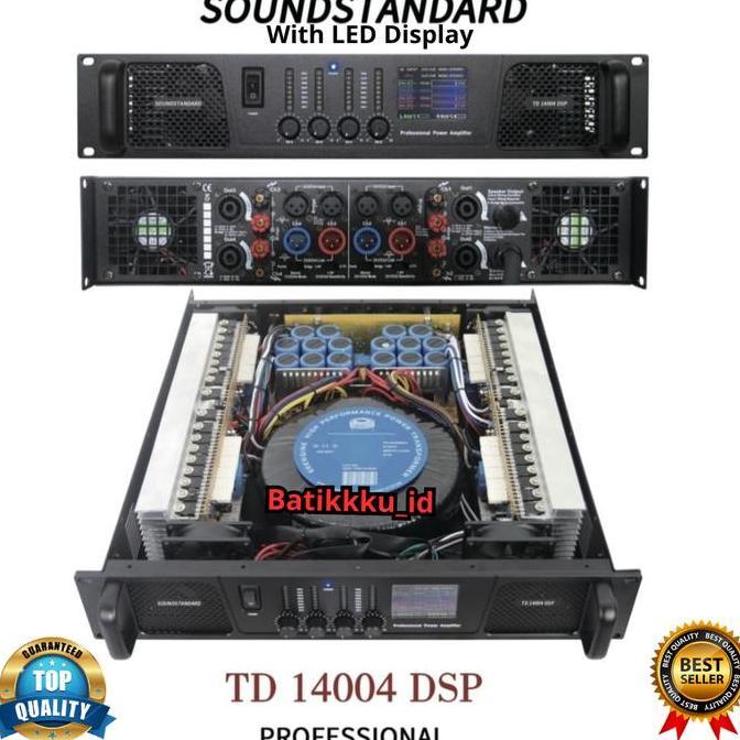 Grosir Power Amplifier Soundstandard Td 14004 Dsp Td14004 4 X 1400 4Ch Class H With Led Display