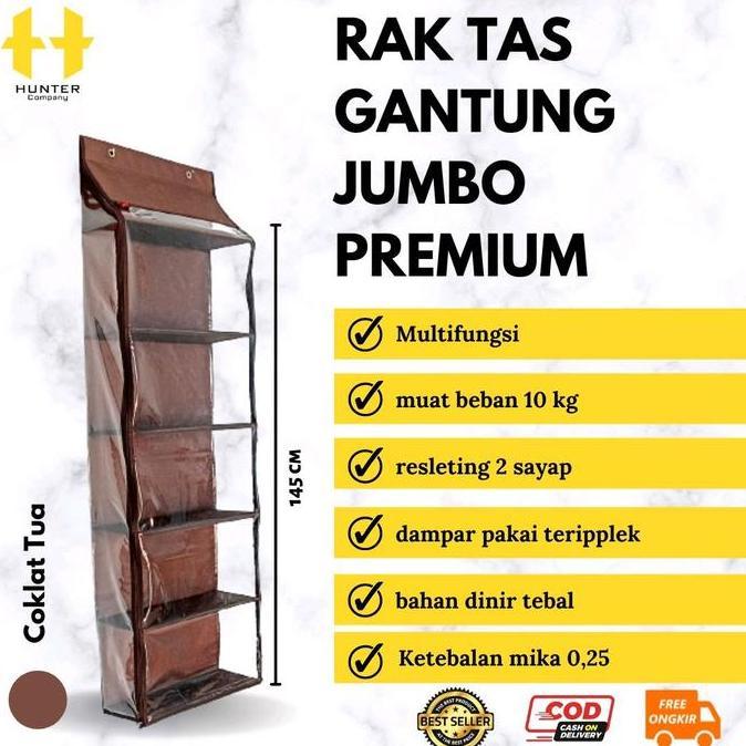 Lansungkirim- Rak Tas Gantung Super Jumbo Bahan Dinir D600