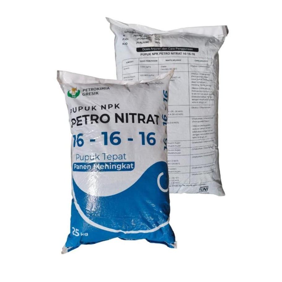 TERBARU - Pupuk NPK Petro Nitrat 16 16 16 25 Kg Kemasan Pabrik