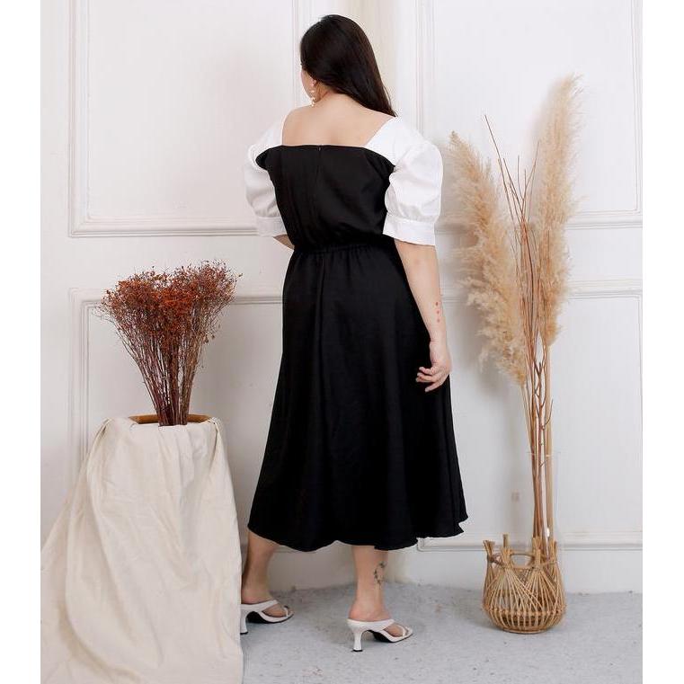 Keepgoing- Basic Id Fashion Dres Nita Jumbo / Dres Gaya N Style B Size Ld 120 Cm Pjg 110 Cm Casual F