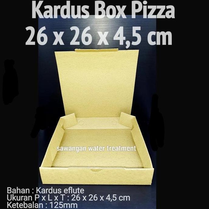Lansungkirim- Kardus Box Pizza 26 X 26 X 4,5 Cm Isi 10 Pcs / Kardus Box Pizza 26 Cm