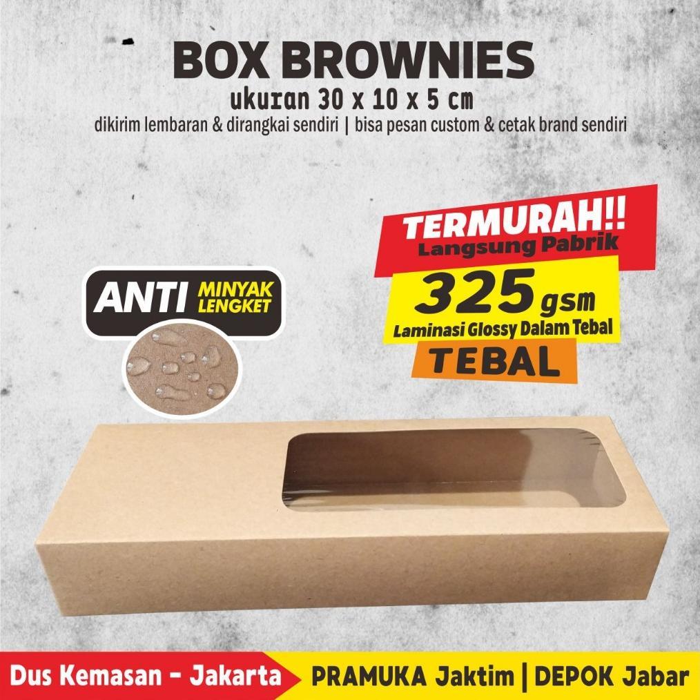 Box Brownies 30 x 10 x 5 Kraft Laminasi Jendela