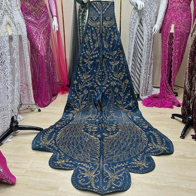 Ekor Cheongsam pengatin lapis crino