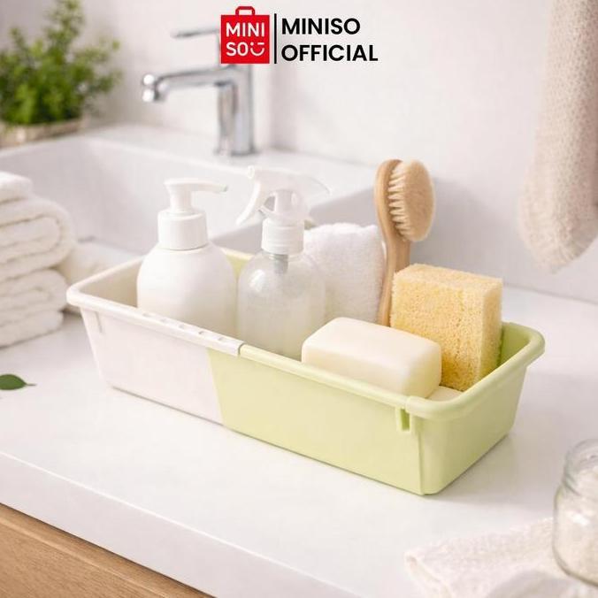 MINISO Macaron Series Extendly Color-Block Storage Organizer Small Size 15.7x10.3x5.7cm Tempat Penyi