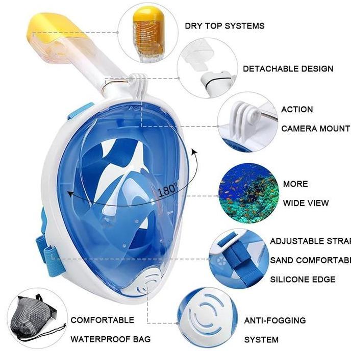 NEW kacamata masker diving snorkeling full face-diving mask
