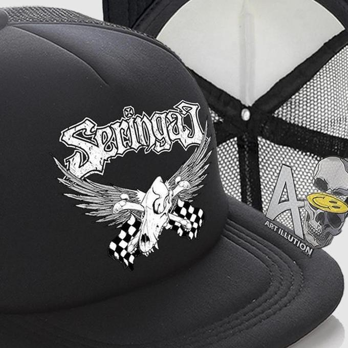 Punyakamu- Topi Seringai Hh Octane - Topi Snapback Trucker Jaring Topi Band Seringai Logo Terbaru