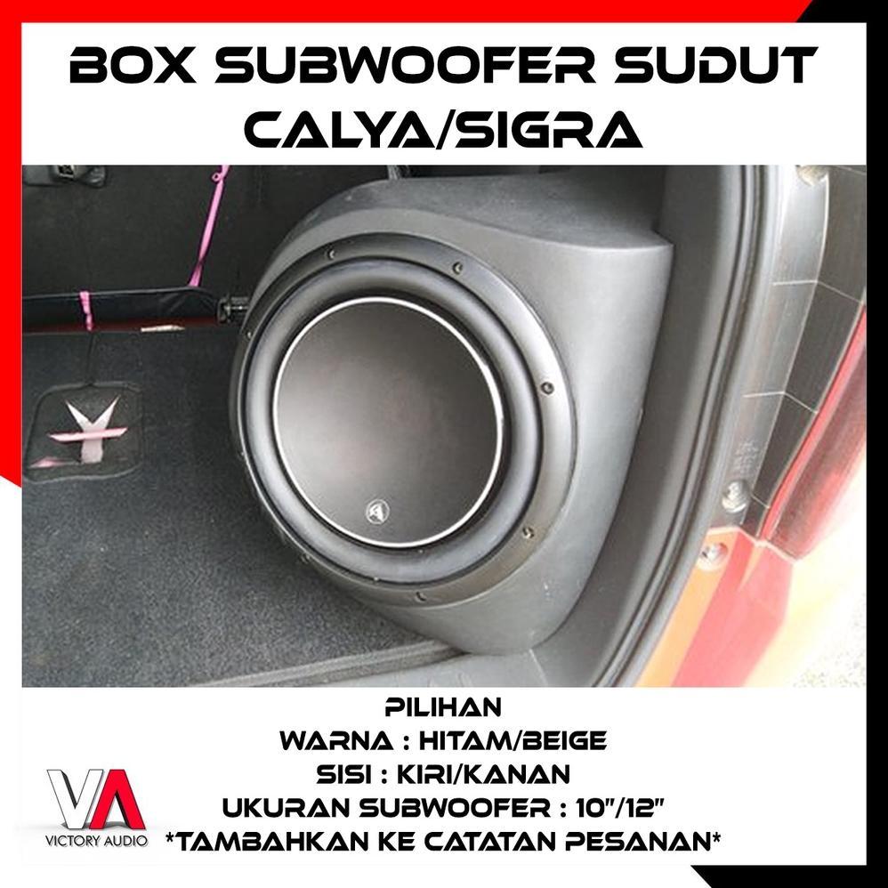 BOX SUDUT Subwoofer Pasif MOBIL TOYOTA CALYA dan DAIHATSU SIGRA Bahan MDF Tebal 18mm Bisa Pilih Warn
