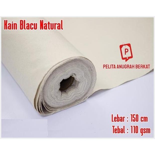 Nahen- Kain Blacu Natural Tebal Roll Meteran /Kain Tas Belacu Kanvas