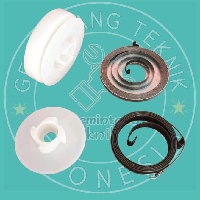 Pulley Starter / Rope Rotor / Reel Starter Tempat Tali Tarikan Engkol Mesin Gergaji Kayu Chainsaw Se